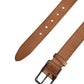 Dolce & Gabbana Men Brown Leather Classic Metal Buckle Belt