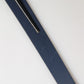 Dolce & Gabbana Blue Calf Leather Logo Metal Buckle Belt