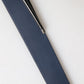 Dolce & Gabbana Blue Calfskin Leather Logo Metal Buckle Belt