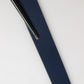 Dolce & Gabbana Men Blue Calf Leather Logo Metal Buckle Belt