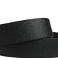 Dolce & Gabbana Men Black Leather DG Logo Metal Buckle Belt