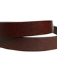 Dolce & Gabbana Men Brown Classic Leather Logo Buckle Belt