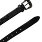 Dolce & Gabbana Men Black Calf Embellished Metal Buckle Belt