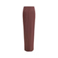 The Andamane Brown Silk Midi Skirt
