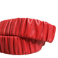 Dolce & Gabbana Red Leather Gold Heart Metal Buckle Belt