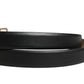 Dolce & Gabbana Black Classic Leather Gold Metal Buckle Belt