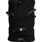 Dolce & Gabbana Black Tricot Wool Blend Duffel Backpack Travel Borse Bag