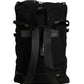 Dolce & Gabbana Black Tricot Wool Blend Duffel Backpack Travel Borse Bag