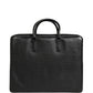 Dolce & Gabbana Black Car Man Applique Leather Weekender Borse Bag