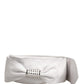Orciani Women White Leather Embellished Wide Waist Cintura Belt