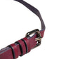 GF Ferre Maroon Leather Silver Metal Buckle Waist Women Belt