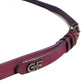 GF Ferre Maroon Leather Silver Metal Buckle Waist Women Belt