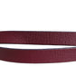 GF Ferre Maroon Leather Silver Metal Buckle Waist Women Belt