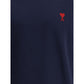 Ami Paris Blue Cotton Sweatshirt