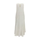P.A.R.O.S.H. White Linen Casual Dress