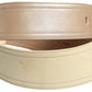 Prada Beige Leather Logo Wide Waist Women Square Buckle Belt