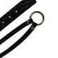 Dolce & Gabbana Black Exotic Leather Silver Metal Buckle Belt