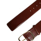 Dolce & Gabbana Brown Leather Waist Gold Metal Buckle Belt