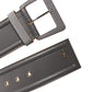 Patrizia Pepe Gray Genuine Leather Square Silver Metal Buckle Belt