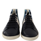 Dolce & Gabbana Multicolor Leather Mid Top Sneakers Shoes