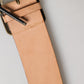 Patrizia Pepe Beige Genuine Leather Wide Waist Metal Buckle Belt
