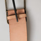 Patrizia Pepe Beige Genuine Leather Wide Waist Metal Buckle Belt