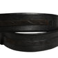 PLEIN SUD Black Leather Gold Metal Buckle Waist Women Belt