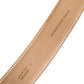 Scervino Street White Textured Leather Wide SilverMetal Buckle Belt