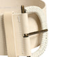 Cavalli Class Off White Leather Waist Women Cintura Buckle Belt