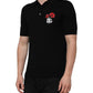 Dolce & Gabbana Black Wool Logo Floral Short Sleeve T-shirt