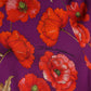 Dolce & Gabbana Purple Silk Floral Print Midi Sheath Dress
