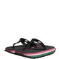 Dolce & Gabbana Multicolor Rubber Chunky Flip Flop Shoes