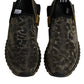 Dolce & Gabbana Gold Glitter Leopard Sorrento Sneakers Shoes