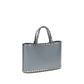 Valentino Garavani Blue Calf Leather Bos Taurus Shoulder Bag