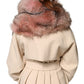 Dolce & Gabbana Pink Frost Fox Fur Neck Warmer Winter Scarf