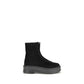 The Row Black Calf Leather Bos Taurus Lace-Up Boots