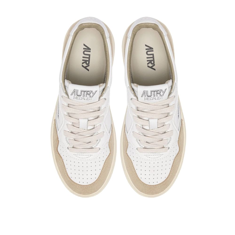 Autry White Goatskin Sneakers