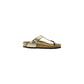 Birkenstock Gold Synthetic Flat Sandals