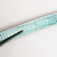 Scervino Street Women Green Leather Croco Print Studded Belt