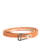 Scervino Street Women Orange Silver Metal Buckle Skinny Belt