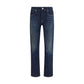 7FOR Blue Cotton Flared Jeans