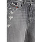 Diesel Gray Cotton Bermuda Shorts