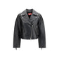 Diesel Black Calf Leather Bos Taurus Leather Jacket