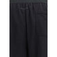 MM6 Black Cotton Casual Pants