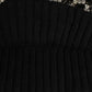 Dolce & Gabbana Black Wool Crystal Embellished Balaclava Hat