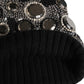 Dolce & Gabbana Black Wool Crystal Embellished Balaclava Hat