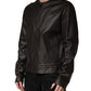 Dolce & Gabbana Black LambskinLeather Full Zip Biker Jacket
