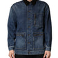 Dolce & Gabbana Black Blue Cotton Denim Blouson Men Jacket
