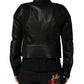Dolce & Gabbana Black Nylon Full Zip Men Biker Coat Jacket