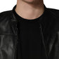 Dolce & Gabbana Black Nylon Full Zip Men Biker Coat Jacket